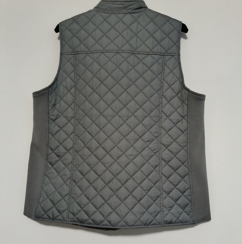New Gray Quilted Vest / Size XL - Picture 3 of 8